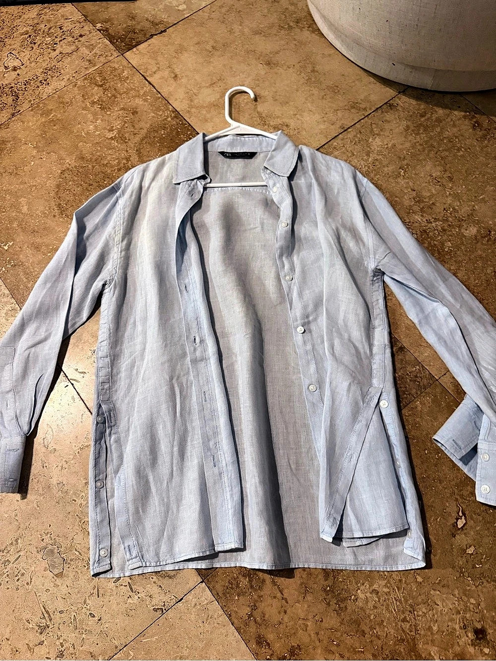 Zara Blue Button Down Shirt Like New